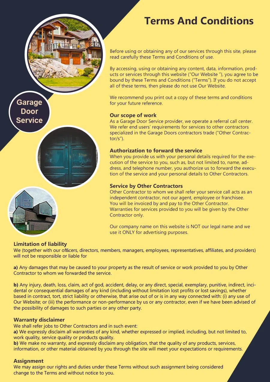 Elite Garage Door Service Somerville, MA 617-934-0015 - terms6